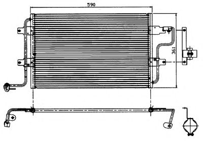 Condensator, airconditioning 350960