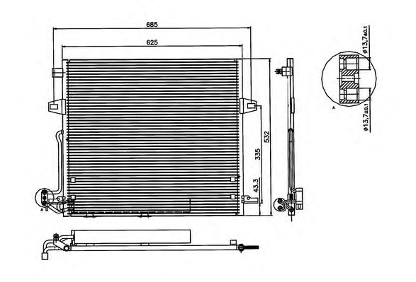 Condensator, airconditioning 170260A