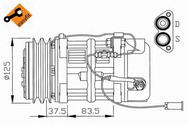 Compressor, airconditioning 32036
