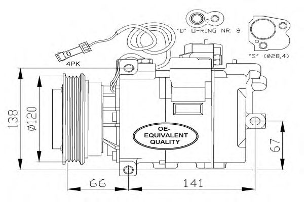 Compressor, airconditioning 32104