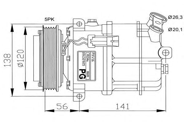 Compressor, ar condicionado 32117