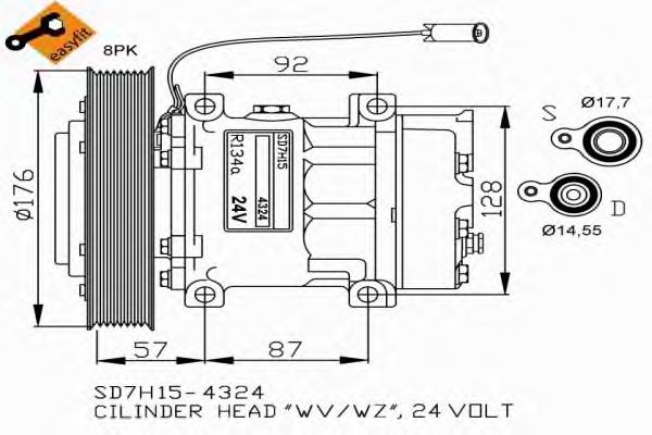 Compressor, airconditioning 32700