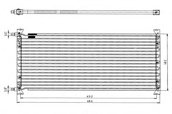 Condensator, airconditioning 35063