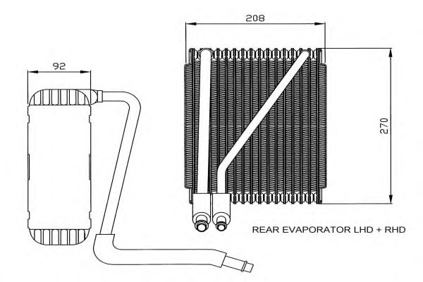 Evaporator, air conditioning 36044