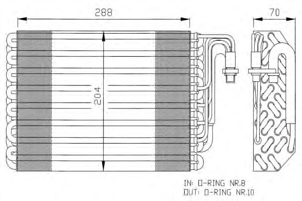 Evaporator, air conditioning 36075