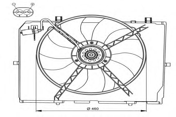 Fan, radiator 47066