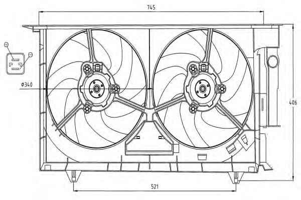 Fan, radiator 47075