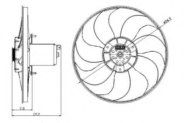 Fan, radiator 47404