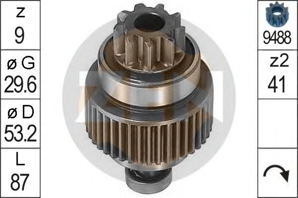 Freewheel Gear, starter ZN0737