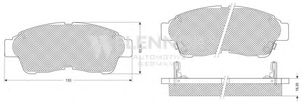 Комплект тормозных колодок, дисковый тормоз FB210240