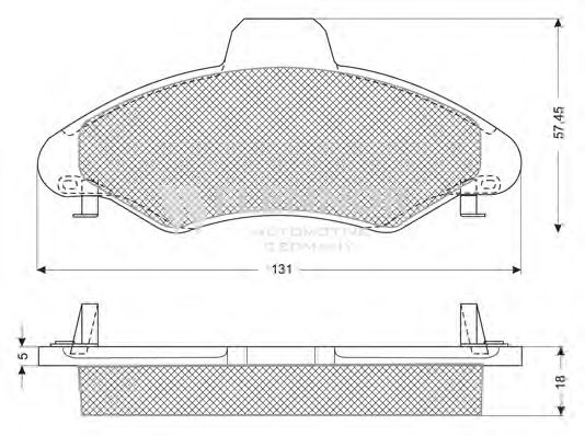Комплект тормозных колодок, дисковый тормоз FB210273