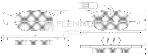 Kit de plaquettes de frein, frein à disque FB210293