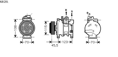 Compressor, airconditioning AIK281