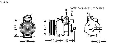 Compressor, ar condicionado AIK330