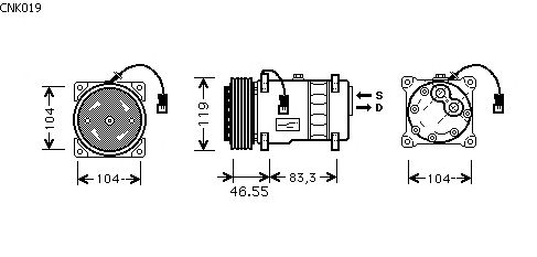 Compressor, airconditioning CNK019