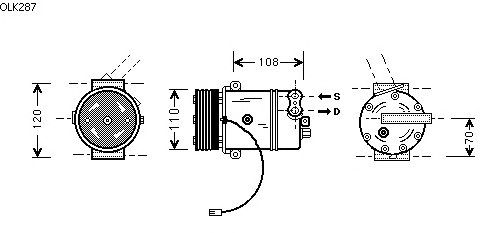 Compressor, airconditioning OLK287