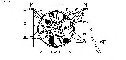 Fan, motor sogutmasi VO7502