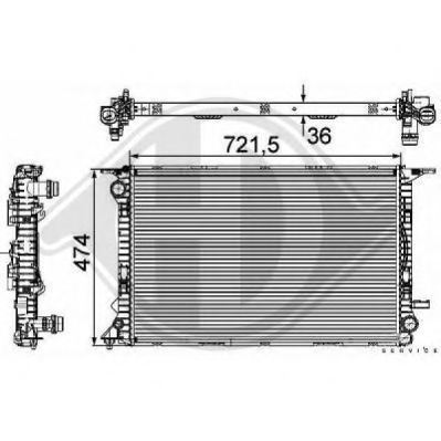Radiator, engine cooling 8101807