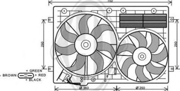 Ventilador, refrigeração do motor 8229502