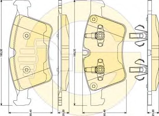 Brake Pad Set, disc brake 6117972