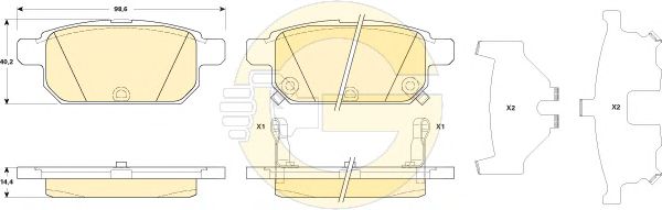 Brake Pad Set, disc brake 6135299