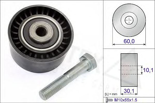 Deflection/Guide Pulley, timing belt 651422