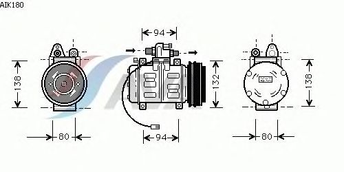 Compressor, air conditioning AIK180