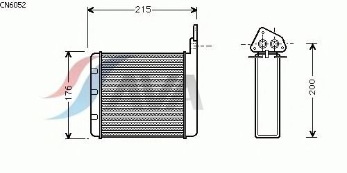 Permutador de calor, aquecimento do habitáculo CN6052