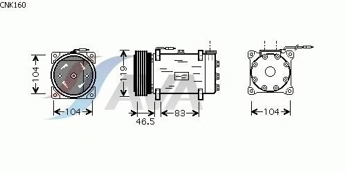 Compressor, airconditioning CNK160
