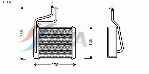 Heat Exchanger, interior heating FD6286