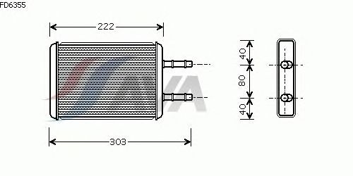 Heat Exchanger, interior heating FD6355