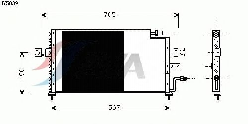 Condenser, air conditioning HY5039