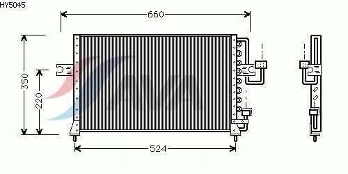 Condensator, airconditioning HY5045