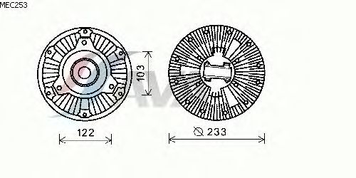 Koppeling, radiateurventilator MEC253