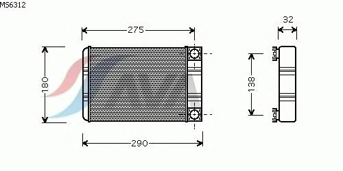 Heat Exchanger, interior heating MS6312
