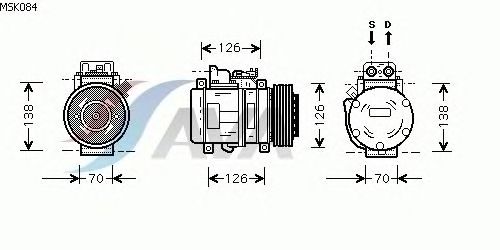 Compressor, airconditioning MSK084