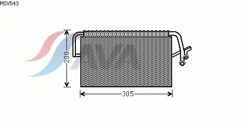 Evaporator, air conditioning MSV543