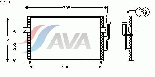 Condensator, airconditioning MT5100