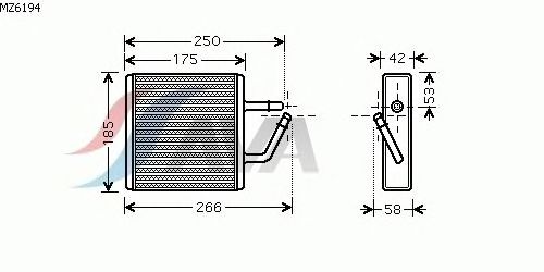 Heat Exchanger, interior heating MZ6194