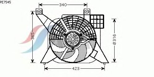 Fan, radiator PE7545