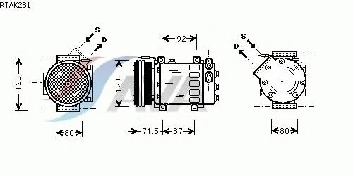 Compressor, airconditioning RTAK281