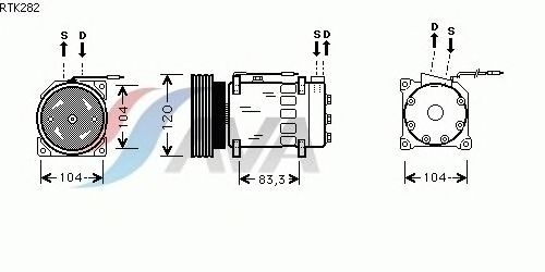 Compressor, ar condicionado RTK282