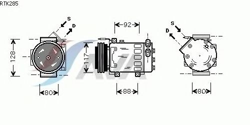 Compressor, airconditioning RTK285
