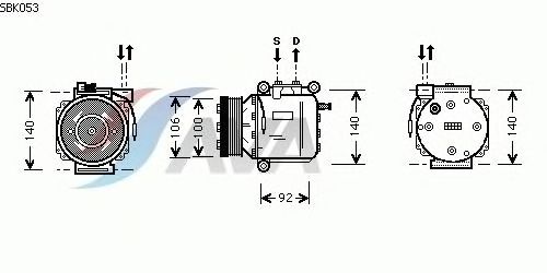 Compressor, air conditioning SBK053