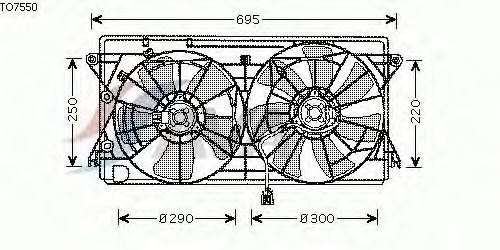 Fan, radiator TO7550