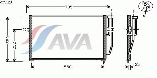 Condensator, airconditioning VO5128