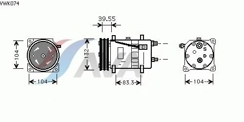 Compressor, airconditioning VWK074