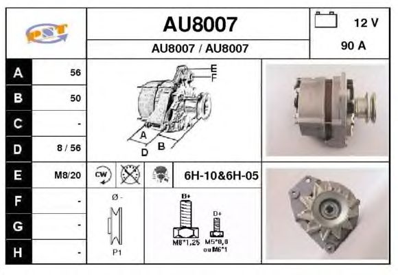 Alternator AU8007