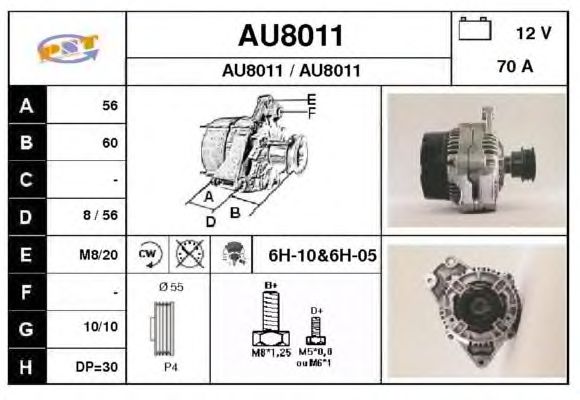 Alternator AU8011