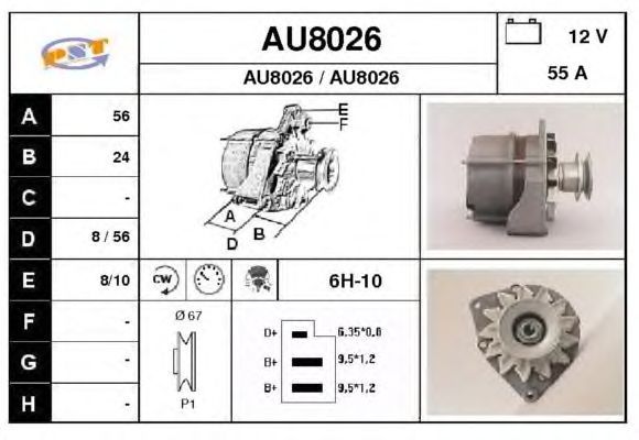 Alternator AU8026